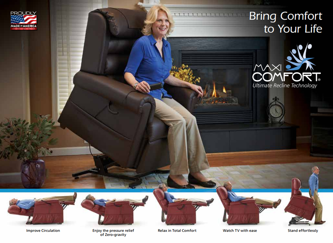 Riverside golden lift chair recline by pride viva
