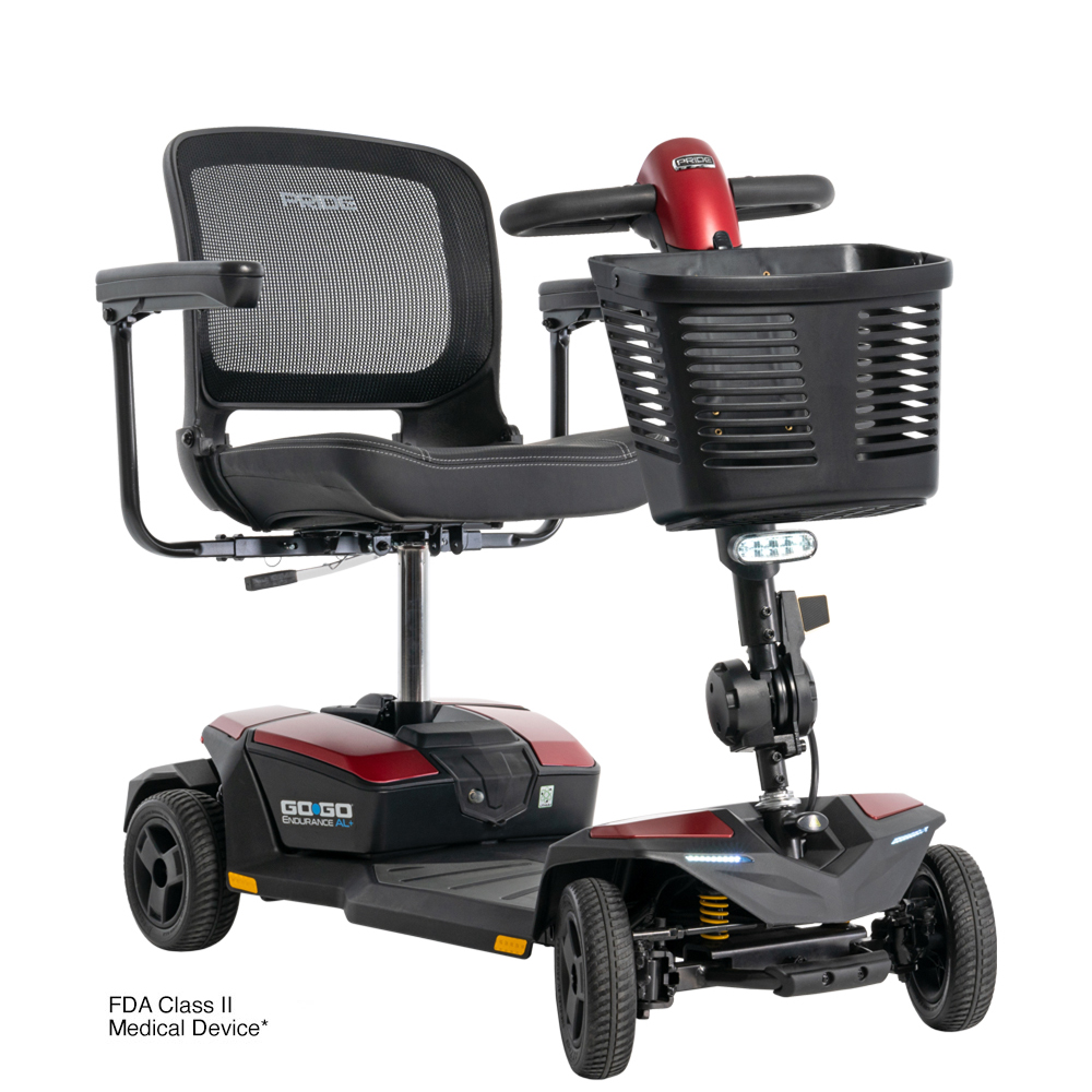 Pride Go Go Endurance AL+ electric mobility scooter at The Jazzy Store by Electropedic, Phoenix