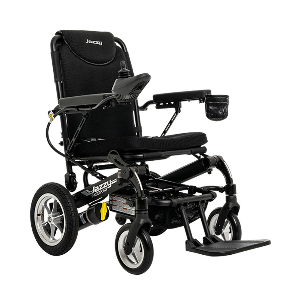 jazzy passport electric wheelchair foldable lightweight folding power chair
