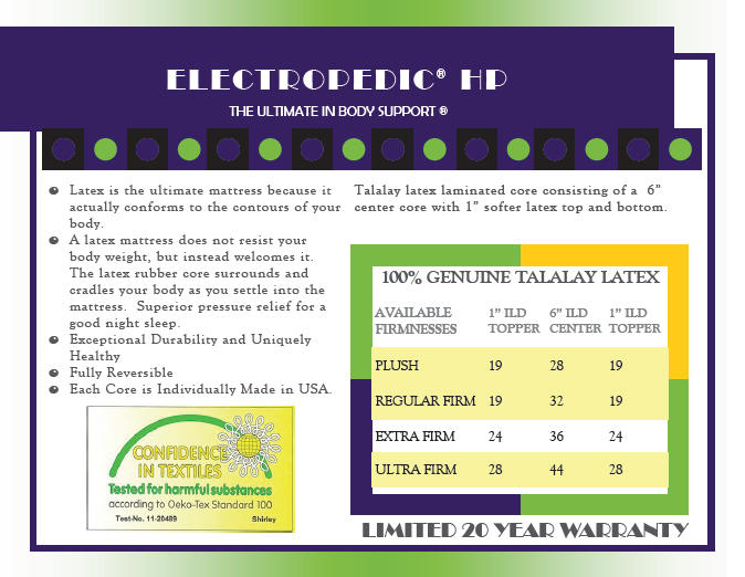 high profile latex mattress