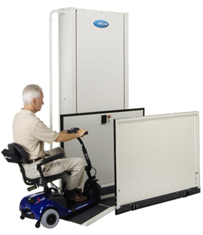 VERTICAL PLATFORM VPL LIFTS is made by Macs PL50 and commerical outside mobile home residential scooter and wheelchair lift