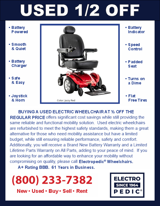 Used Power Wheelchairs 1/2 off