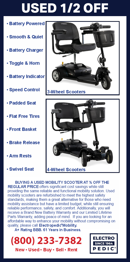 Used Mobility Scooters 1/2 off